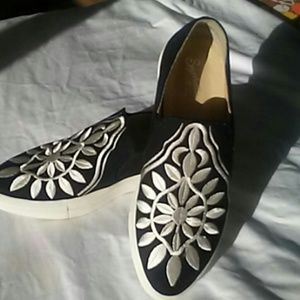 Seychelles embroidered slip ons